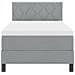 Letto con Box Spring con Materasso Grigio Chiaro 90x200 cm Tessuto - Foto miniatura 8