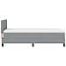 Letto con Box Spring con Materasso Grigio Chiaro 90x200 cm Tessuto - Foto miniatura 9