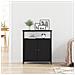 Mobile Black Oak 70x30x80 cm in Legno Ingegnerizzato - Foto miniatura 4