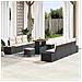 Set Divano da Giardino 10 pcs Nero e Crema 90 x 55 x 71 cm - Foto miniatura 2