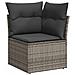 Set Divano da Giardino con cuscino 9 pcs Grigio Poly Rattan - Foto miniatura 8
