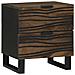 Armadio da Notte Noce 40 x 33 x 46 cm legno massello di mango - Foto miniatura 3