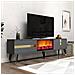 Suny Mobile Tv Con Camino Led 150 Cm Grigio Antracite - Foto miniatura 2