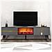 Suny Mobile Tv Con Camino Led 150 Cm Grigio Antracite - Foto miniatura 1