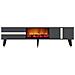 Suny Mobile Tv Con Camino Led 150 Cm Grigio Antracite - Foto miniatura 3