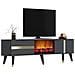 Suny Mobile Tv Con Camino Led 150 Cm Grigio Antracite - Foto miniatura 4