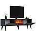Suny Mobile Tv Con Camino Led 150 Cm Grigio Antracite - Foto miniatura 5