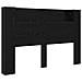 Testiera Rovere Nero 160 x 17 x 104,5 cm Legno multistrato - Foto miniatura 1
