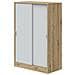 Armadio Camera Da Letto Stelvio - Guardaroba 2 Ante 2 Ripiani, 77x119h Cm Marrone Rovere Nodi - Foto miniatura 1