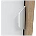 Armadio Camera Da Letto Stelvio - Guardaroba 2 Ante 2 Ripiani, 77x119h Cm Marrone Rovere Nodi - Foto miniatura 3