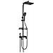 Colonna doccia, Blackswan, Tipo M116, modello nero con termostato, display digitale, bocca e doccetta bidet, misura 116 cm - Foto miniatura 1