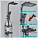Colonna doccia, Blackswan, Tipo M116, modello nero con termostato, display digitale, bocca e doccetta bidet, misura 116 cm - Foto miniatura 2