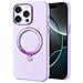 Cover per iPhone 16 Pro - PC+Pelle /PU, Viola, MagSafe - Foto miniatura 1