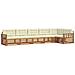 Set di divani da esterno con cuscino 6 pcs Naturale e Crema - Foto miniatura 1