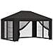 Gazebo da giardino con pareti laterali 4 × 3 m Antracite - Foto miniatura 1
