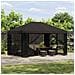 Gazebo da giardino con pareti laterali 4 × 3 m Antracite - Foto miniatura 2