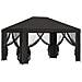 Gazebo da giardino con pareti laterali 4 × 3 m Antracite - Foto miniatura 4