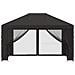 Gazebo da giardino con pareti laterali 4 × 3 m Antracite - Foto miniatura 5