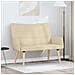 Sofa a Due Posti Crema 115 x 61 x 87 cm Tessuto - Foto miniatura 2
