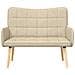 Sofa a Due Posti Crema 115 x 61 x 87 cm Tessuto - Foto miniatura 4
