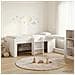 Letto alto per bambini con scrivania Bianco 98.5 x 200 cm - Foto miniatura 2