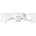 Letto alto per bambini con scrivania Bianco 98.5 x 200 cm - Foto miniatura 3
