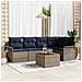 Set Divano da Giardino con cuscino 6 pcs Grigio polyrattan - Foto miniatura 2