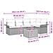 Set Divano da Giardino con cuscino 6 pcs Grigio polyrattan - Foto miniatura 9
