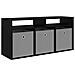 Lowboard con cassetto Rovere Nero 102 x 32 x 48,5 cm - Foto miniatura 1