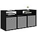 Lowboard con cassetto Rovere Nero 102 x 32 x 48,5 cm - Foto miniatura 3