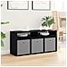 Lowboard con cassetto Rovere Nero 102 x 32 x 48,5 cm - Foto miniatura 4