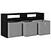 Lowboard con cassetto Rovere Nero 102 x 32 x 48,5 cm - Foto miniatura 5