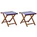 Lettino 2 pcs Legno di Eucalipto Massello Blu e Bianco - Foto miniatura 1