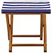 Lettino 2 pcs Legno di Eucalipto Massello Blu e Bianco - Foto miniatura 4