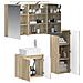 Set di mobili per il bagno 4 pcs Rovere Sonoma - Foto miniatura 2