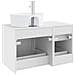 Set di mobili per il bagno 2 pz Bianco Legno ingegnerizzato - Foto miniatura 5