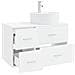 Set di mobili per il bagno 2 pz Bianco Legno ingegnerizzato - Foto miniatura 6