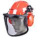 Elmetto Protettivo Con Cuffie E Visiera Caschetto Protezione Per Decespugliatore - Foto miniatura 1