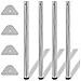 Set 4 Gambe Cromate Tavolo Regolabili Con Staffe Triangolari 870 Mm - Foto miniatura 1