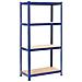 Questa mensola portaoggetti è la scelta ideale sia per lo stoccaggio residenziale che per quello commerciale, e offre un ampio spazio dove tenere tutto in ordine. Materiale robusto: Lo scaffale portaoggetti è costituito da un telaio in acciaio e tavole in legno multistrato. I telai in acciaio garantiscono robustezza e stabilità, mentre il legno ingegnerizzato offre forza, stabilità, e resistenza all'umidità. Forte capacità di carico: Grazie allo spessore del materiale e al des - Foto miniatura 1
