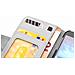 Custodia Compatibile Con Sony Xperia M2 / M2 Aqua In Magnesio Bianco - Coperchio Protettivo Con Chiusura Magnetica E 3 Slot Per Carte - Foto miniatura 3