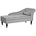 Chaise Longue Con Contenitore Grigio Chiaro Pessac - Foto miniatura 5