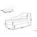 Chaise Longue Con Contenitore Grigio Chiaro Pessac - Foto miniatura 4