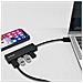 Hub Usb Byeasy 4 Porte Usb 3.0 Hub Ultra Sottile Usb Portatile Splitter Per Imac Pro Macbook Air Mac Mini Pro Surface Pro Pc Notebook Portatili Unit Flash Usb E Hdd Mobile (in Pelle Nera)  - Foto miniatura 2