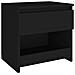 Comodino Nero 40x30x39 cm in Legno Multistrato - Foto miniatura 2