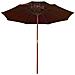 Ombrellone a Due Livelli con Palo in Legno 270 cm Terracotta - Foto miniatura 2