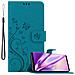 Custodia Compatibile Con Samsung Galaxy Note 9 In Blu Fiore - Coperchio Protettivo In Design Floreale Con Chiusura Magnetica, Funzione Stand E Slot Per Carte - Foto miniatura 1