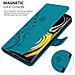 Custodia Compatibile Con Samsung Galaxy Note 9 In Blu Fiore - Coperchio Protettivo In Design Floreale Con Chiusura Magnetica, Funzione Stand E Slot Per Carte - Foto miniatura 4