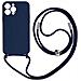 Cover Semirigida Per Iphone 13 Pro Cordino Nylon Intrecciato 80 Cm Blu - Foto miniatura 1
