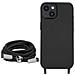 Cover Semirigida Per Iphone 14 Plus Cordino Nylon Intrecciato 80 Cm Nera - Foto miniatura 3